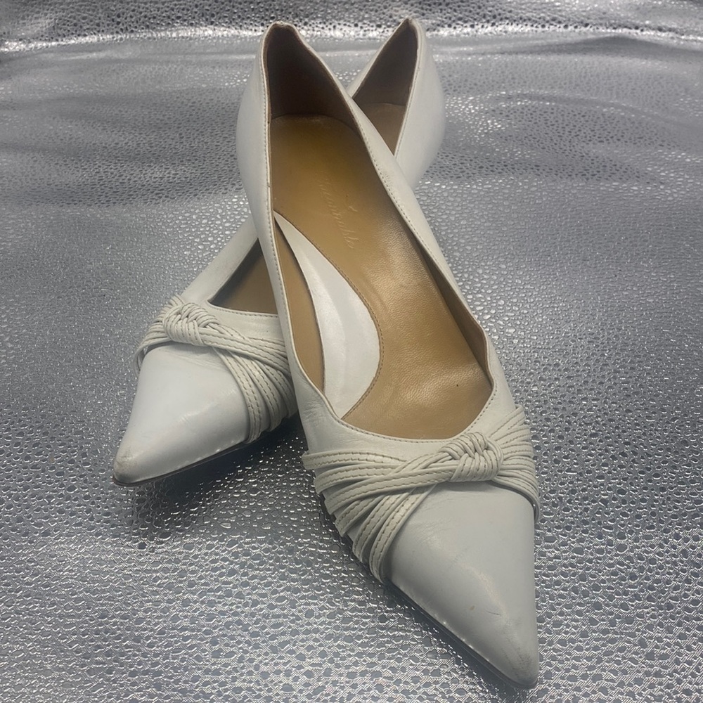 Faconnable Knot Bow Straps Detail Kitten Heels